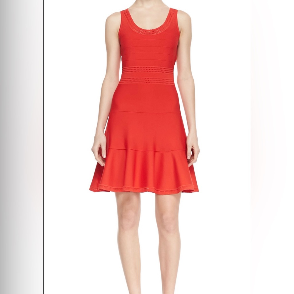 Diane Von Furstenberg Perry Dress, Chili Pepper Red, Medium, Fit and Flare